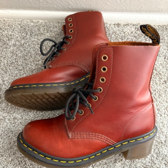 RARE Dr Martens Maroon Clemency Boot - Picture 5 of 5